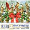 Bits and Pieces - 1000 Piece Jigsaw Puzzle 20" x 27" - Winter Fence - Holiday Winter Snow Bird Fence Trees Forest Woods by Artist Jane Maday