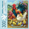 Bits and Pieces - 300 Piece Jigsaw Puzzle 18" x 24" - Chicken Yard - Farm Feeding Chickens and Rooster Chicks by Artist Oleg Gavrilov