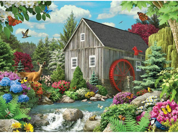 Bits and Pieces - 1000 Piece Jigsaw Puzzle for Adults 20" x 27" - Country Mill by Artist Alan Giana