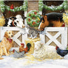 Bits and Pieces - 300 Piece Jigsaw Puzzle for Adults 18&quot; X 24&quot; - Christmas Barn - 300 pc Animal Christmas Holiday Jigsaws by Artist Kathy Goff