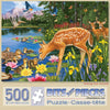 Bits and Pieces - Set of 3 x 500 Piece Jigsaw Puzzles- Each 18" X 24" - 500 pc Cute Animal and Nature Jigsaws by Artist William Vanderdasson