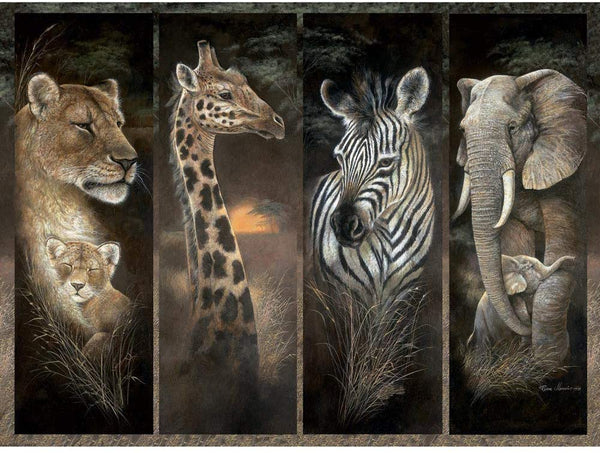 Bits and Pieces - Pride of Africa 300 Piece Jigsaw Puzzles - 18" X 24" by Artist Ruane Manning