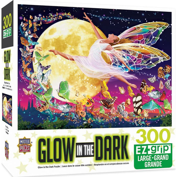 Masterpieces - Glow in the Dark Moon Fairy Ez Grip Jigsaw Puzzle (300 Pieces)