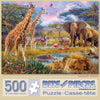 Bits and Pieces - Savannah Animals 500 Piece Jigsaw Puzzles - 18" X 24" by Artist Jan Patrik