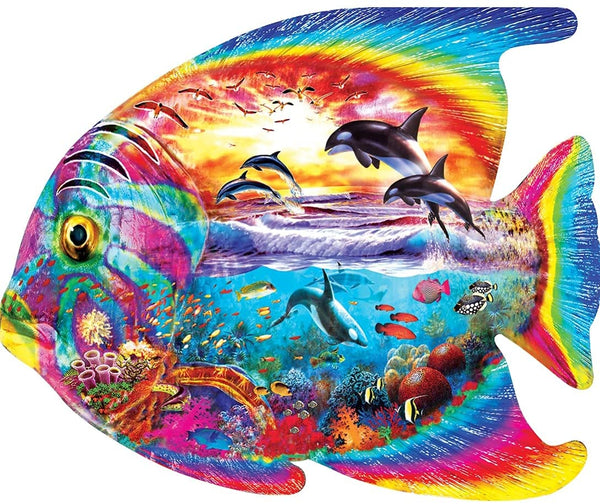 Masterpieces - Contours Shaped Tropical Fish Shape Jigsaw Puzzle (1000 Pieces)
