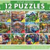 Masterpieces - 12 Pack Artist Gallery 12 Pack Bundle Puzzles (100 x4, 300 x4 & 500 x4)