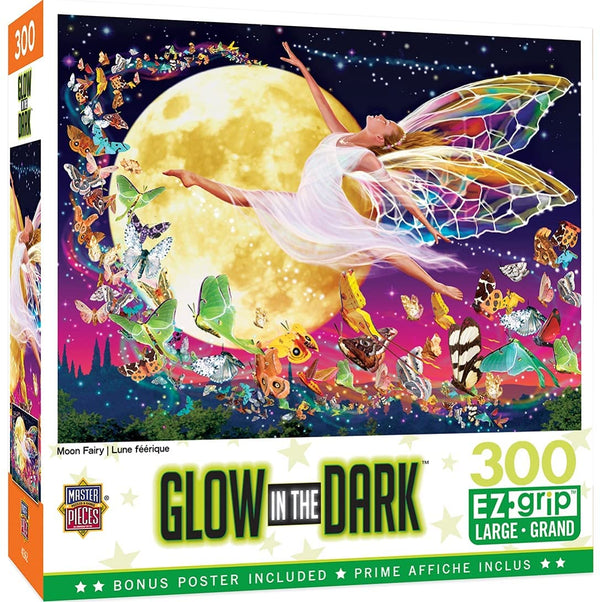 Masterpieces - Glow in the Dark Moon Fairy Ez Grip Jigsaw Puzzle (300 Pieces)