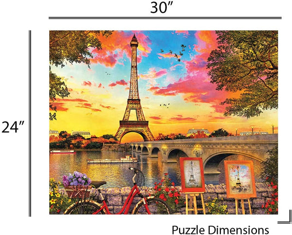 Springbok Puzzles - Paris Sunset - 1000 Piece Jigsaw Puzzle - Large 30