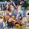 Vermont Christmas Company Dogs on a Bench Jigsaw Puzzle 1000 Piece