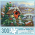 Bits and Pieces - 300 Piece Jigsaw Puzzle 18" x 24" - Red Birdhouse and Chickadees - Winter Mountain Lake Outdoor Scene Jigsaw by Artist Oleg Gavrilov