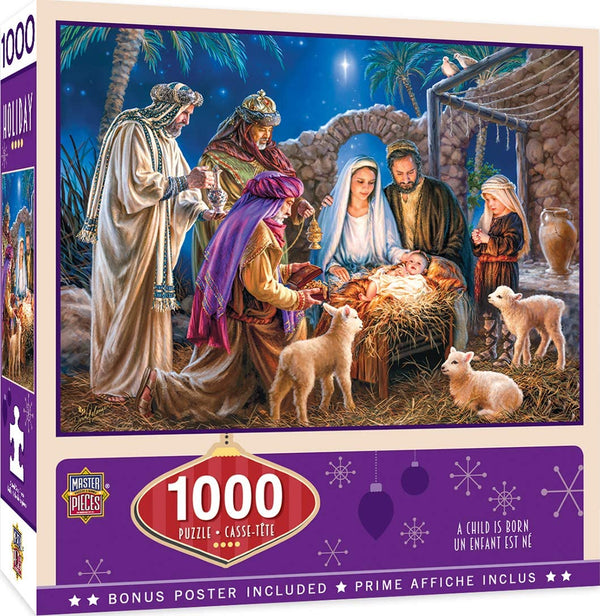MasterPieces Holiday A Child is Born Jigsaw Puzzle, 1000-Piece