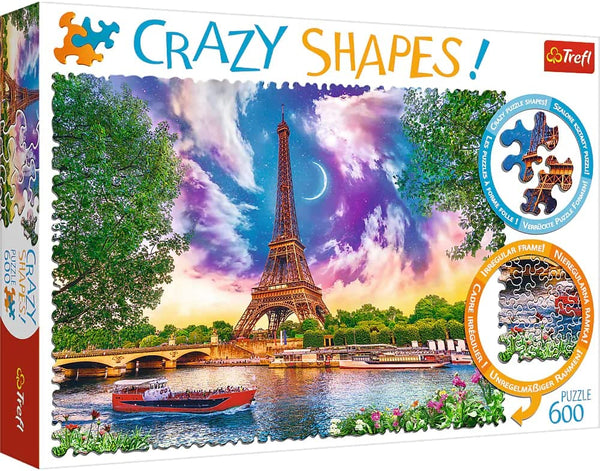 Trefl - Crazy Shapes! Sky Over Paris Jigsaw Puzzle (600 Pieces)