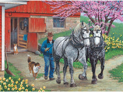 Bits and Pieces - Back in The Harness by John Sloane Jigsaw Puzzle (300 Pieces)