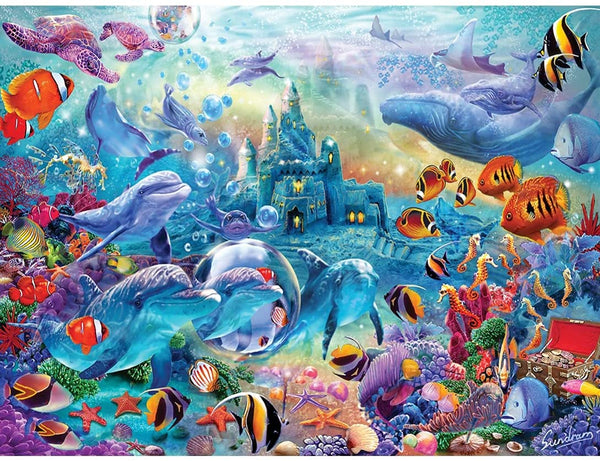 Masterpieces - Hidden Image Glow Sea Castle Delight Jigsaw Puzzle (500 Pieces)