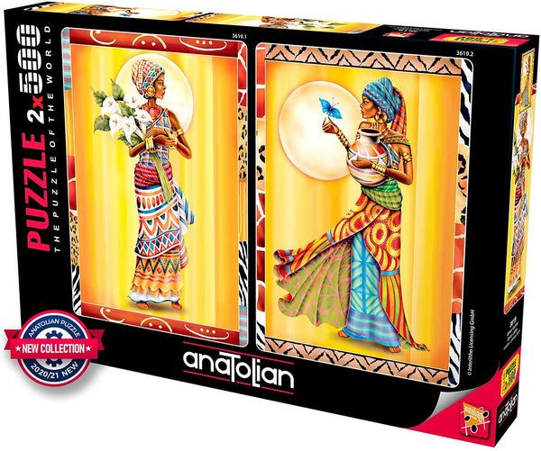 Anatolian - 2x500p African Ladies Jigsaw Puzzle (1000 Pieces)
