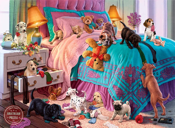 Anatolian - Naughty Puppies Jigsaw Puzzle (1000 Pieces)