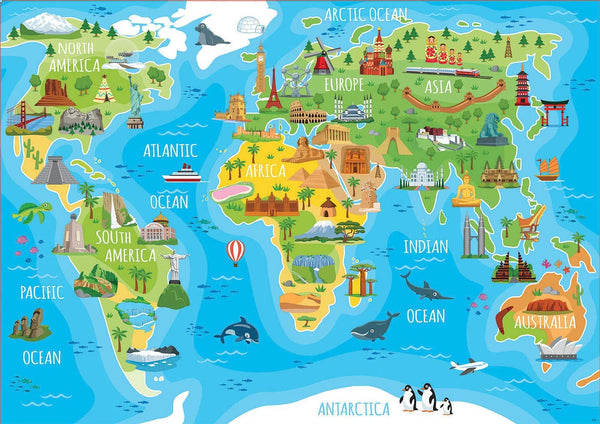 Educa - Monuments World Map Jigsaw Puzzle (150 Pieces)