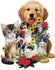 Bits and Pieces - 750 Piece Shaped Jigsaw Puzzle - Best Friends - Dogs and Cats by Artist Jack Williams