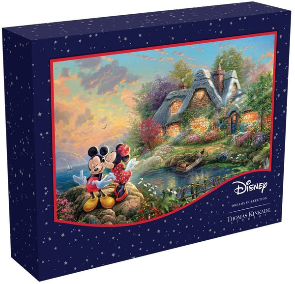 Ceaco Perfect Piece Count 300 Piece Puzzle - Thomas Kinkade Disney Dreams Collection - Mickey Mouse and Minnie Mouse