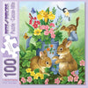 Bits and Pieces - 100 Piece Jigsaw Puzzle - A Touch of Spring by Artist Jane Maday - Cute Bunnies