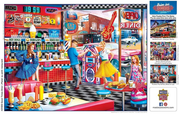 Masterpieces - Drive Ins, Diners & Dives Good Times Diner Jigsaw Puzzle (550 Pieces)