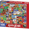 Springbok Puzzles - Looney Labels - 500 Piece Jigsaw Puzzle - 23.5" x 18" Puzzle - Made in USA - Unique Cut Interlocking Pieces