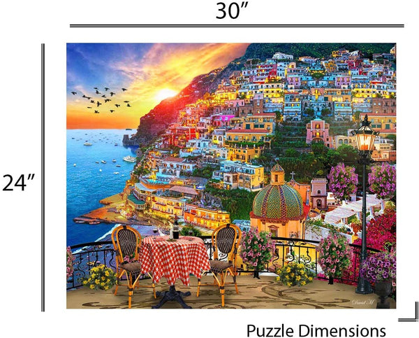 Springbok Puzzles - Positano Italy - 1000 Piece Jigsaw Puzzle - 24