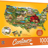 Masterpieces - Contours Shaped - United States Shape Jigsaw Puzzle (1000 Pieces)