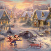 Ceaco - Mickey and Minnie Sweetheart Holiday by Thomas Kinkade Jigsaw Puzzle (1000 Pieces)
