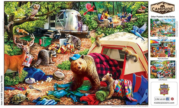 Masterpieces - Campside - Campsite Trouble EZ Grip Jigsaw Puzzle (300 Pieces)