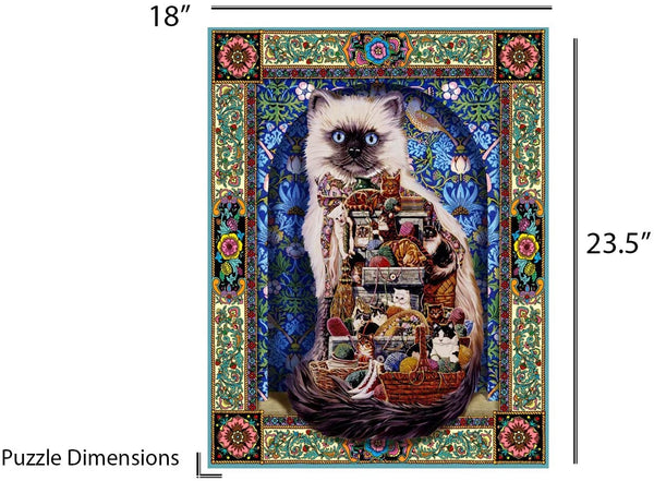 Springbok Puzzles - Cats Galore - 500 Piece Jigsaw Puzzle - 23.5