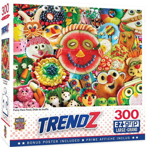 Masterpieces - Trendz Funny Face Food Ez Grip Jigsaw Puzzle (300 Pieces)