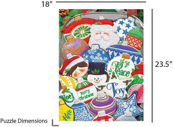 Springbok Puzzles - Christmas Ornament Cookies - 500 Piece Jigsaw Puzzle - 23.5