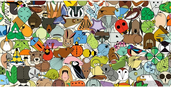 Pomegranate - Beguiled By Wild by Charley Harper Jigsaw Puzzle (1000 Pieces)