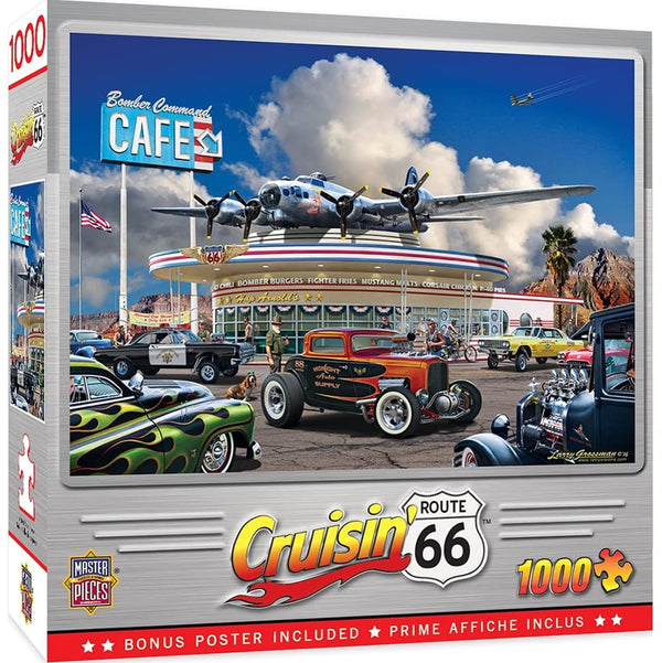 Masterpieces - Crusin' Route 66 - Bomber Command Café Jigsaw Puzzle (1000 Pieces)