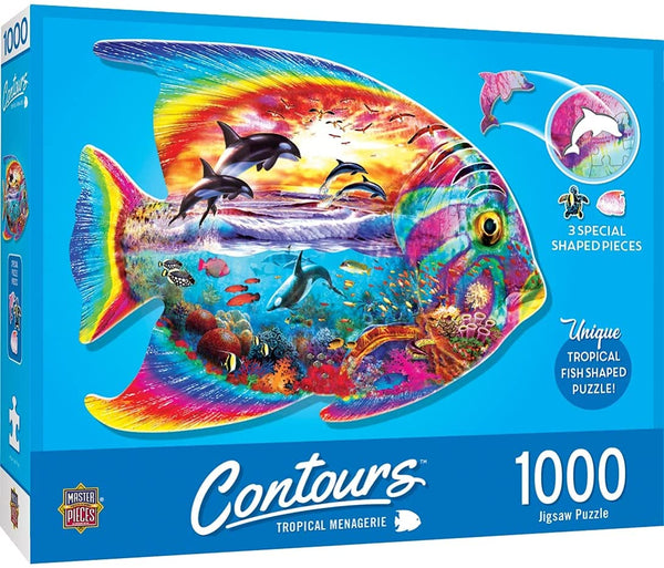 Masterpieces - Contours Shaped Tropical Fish Shape Jigsaw Puzzle (1000 Pieces)