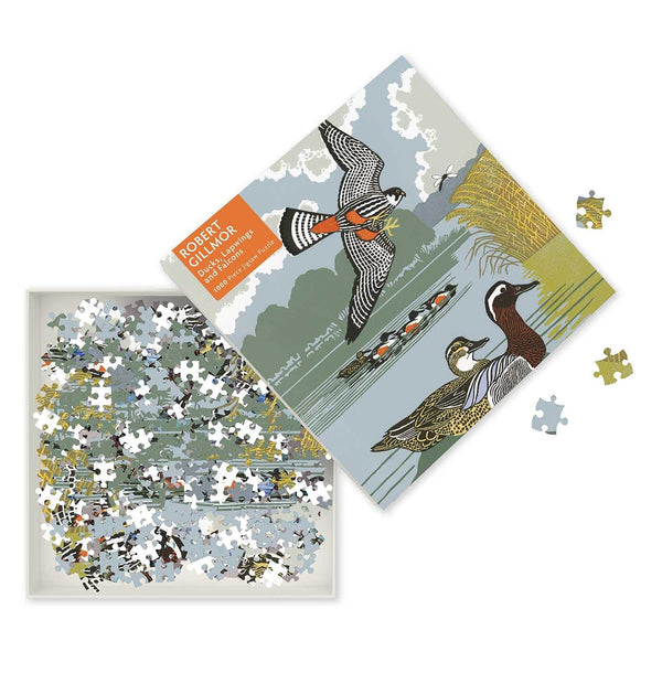 Flame Tree Studio - Ducks, Lapwings and Falcons by Robert Gillmor Jigsaw Puzzle (1000 Pieces)