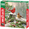 Springbok Puzzles - Winter Visitors Jigsaw Puzzle - 1000 Pieces - 30" x 24" Puzzle