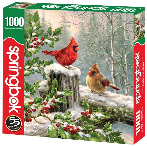 Springbok Puzzles - Winter Visitors Jigsaw Puzzle - 1000 Pieces - 30