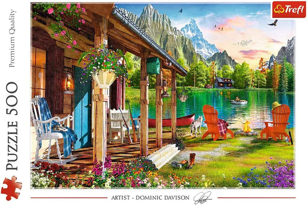 Trefl - Cabin in the Mountains Jigsaw Puzzle (500 Pieces)