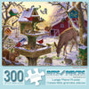 Bits and Pieces - Sunrise Feasting, Animals Winter Scene by Liz Goodrick-Dillon Jigsaw Puzzle (300 Pieces)
