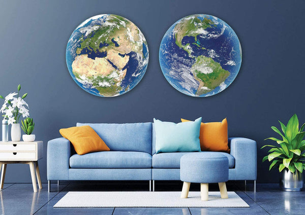 Educa - 2x800 Piece Planet Earth Round Jigsaw Puzzle (1600 Pieces)