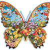 Bits and Pieces - Hidden Butterfly Meadow 750 Shaped Piece Jigsaw Puzzles - 20" x 27" by Artist Jack Williams