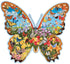 Bits and Pieces - Hidden Butterfly Meadow 750 Shaped Piece Jigsaw Puzzles - 20" x 27" by Artist Jack Williams