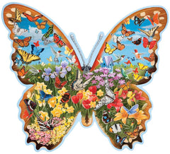 Bits and Pieces - Hidden Butterfly Meadow 750 Shaped Piece Jigsaw Puzzles - 20" x 27" by Artist Jack Williams