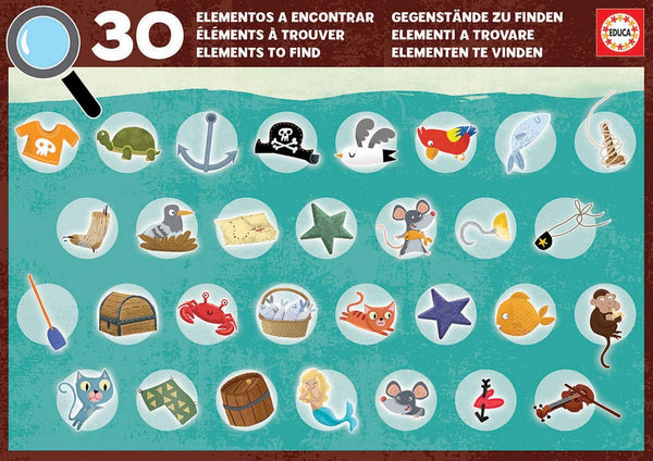 Educa - Detective Puzzle: Pirates Jigsaw Puzzle (50 Pieces)