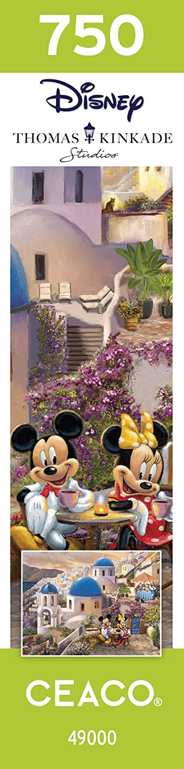 Ceaco - Thomas Kinkade - Disney Dreams Collection - Mickey and Minnie in Greece - 750 Piece Jigsaw Puzzle