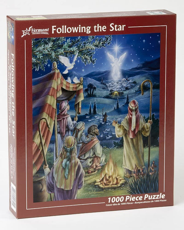 Vermont Christmas Company Following The Star Jigsaw Puzzle 1000 Piece