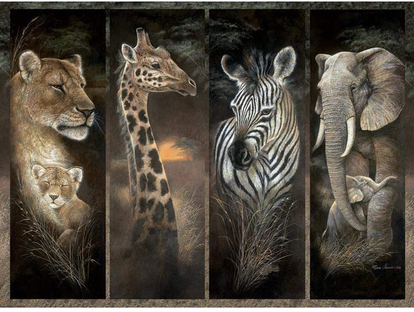 Bits and Pieces - Pride of Africa 500 Piece Jigsaw Puzzles - 18" X 24" by Artist Ruane Manning