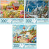 Bits and Pieces - Value Set of Three (3) 300 Piece Jigsaw Puzzles for Adults - Each Puzzle Measures 18&quot; X 24&quot; - 300 pc Awaken, Guiding Lights, and Daydream Jigsaws by Artist Alan Giana